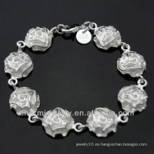 Venta caliente de plata esterlina joyas preciosas pulsera de flores para las mujeres BSS-017